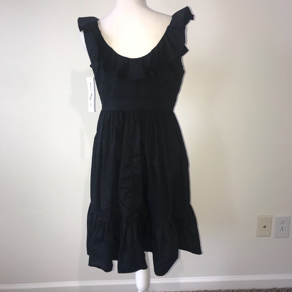 Maggy London Black Ruffle Dress Size 8 NWT - Picture 2 of 4